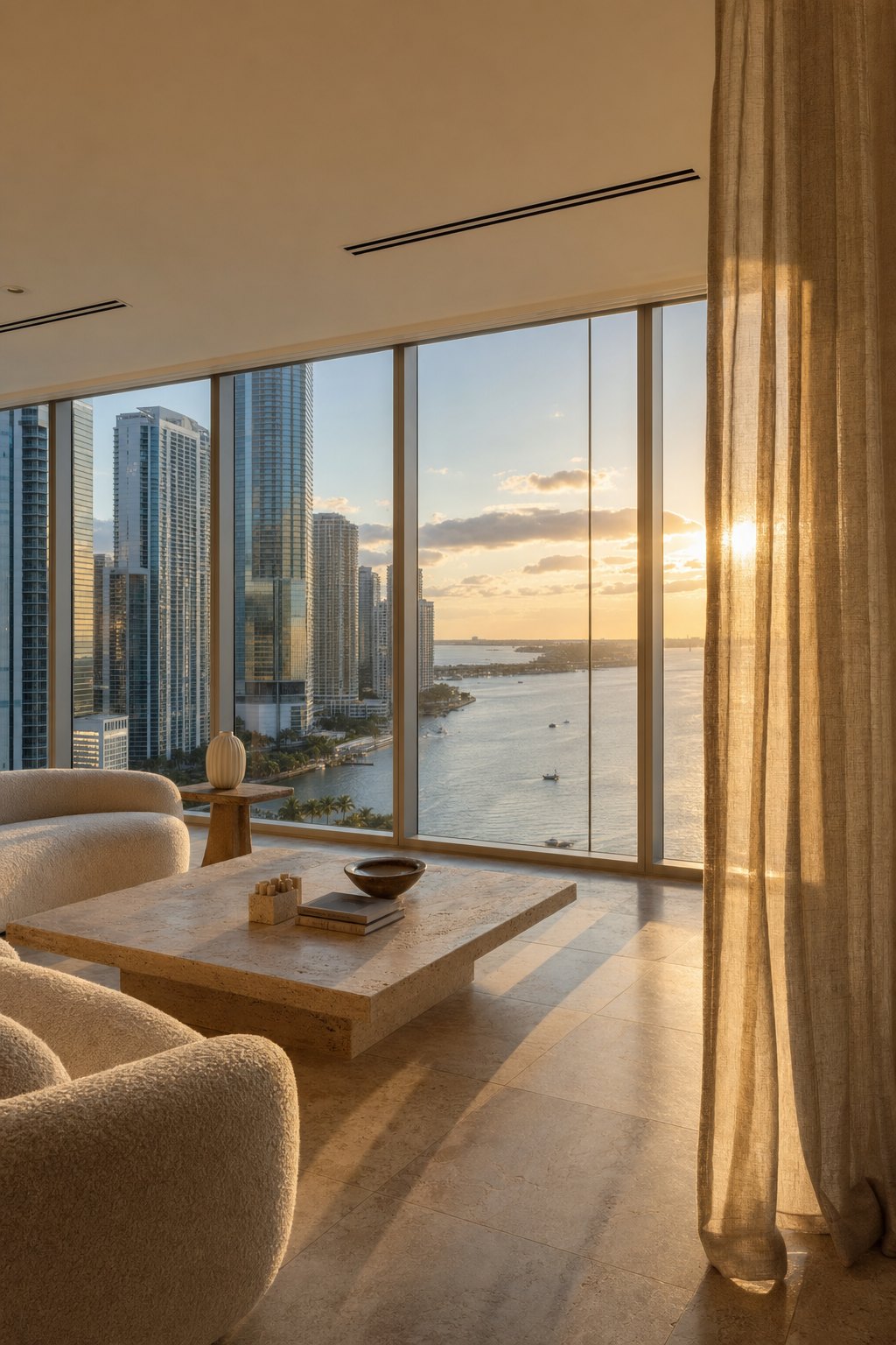 High-floor Brickell residence overlooking Biscayne Bay
